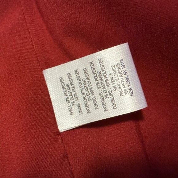 Tahari Red Blazer Structured Notched Lapel - Picture 9 of 9